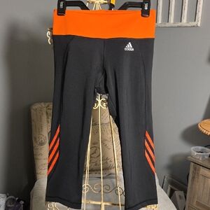 Adidas Black and Orange Leggings